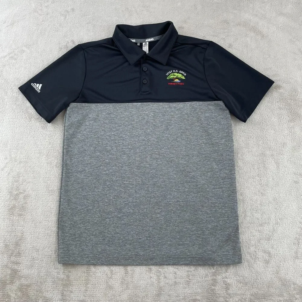 Adidas x 121st US Open Torrey Pines Polo Shirt Kids Large (13-14Y) Golf SS‎ NWOT